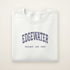 Edgewater Chicago Embroidered Crewneck — Navy Thread