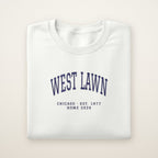West Lawn Chicago Home 2026 Embroidered Crewneck — Navy Thread