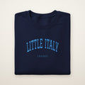 Little Italy Chicago Embroidered Crewneck — Sky Blue Thread