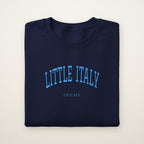 Little Italy Chicago Embroidered Crewneck — Sky Blue Thread