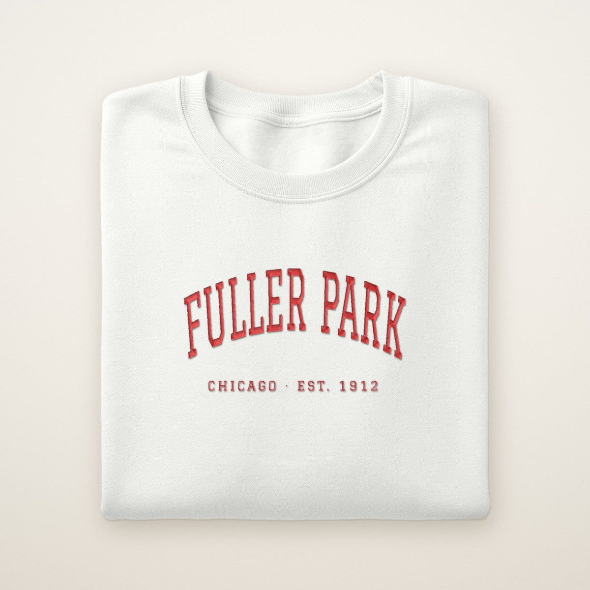 Fuller Park Chicago Embroidered Crewneck — Red Thread
