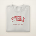Beverly Chicago embroidered crewneck sweatshirt, Ash, red embroidery