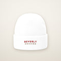 Beverly Chicago Embroidered Cuffed Beanie, Red Thread, front view