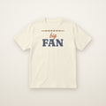 Big Fan Tee in Ivory, flat lay on ivory