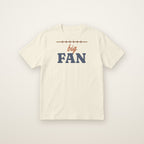 Big Fan Tee in Ivory, flat lay on ivory