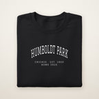 Humboldt Park Chicago Home 2026 Embroidered Crewneck — White Thread on Black