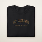 West Garfield Park Chicago Embroidered Crewneck — Gold Thread on Black