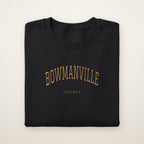 Bowmanville Chicago Embroidered Crewneck — Gold Thread on Black