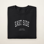 East Side Chicago Home 2026 Embroidered Crewneck — White Thread on Black