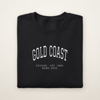 Gold Coast Chicago Home 2026 Embroidered Crewneck — White Thread on Black