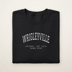 Wrigleyville Chicago Home 2026 Embroidered Crewneck — White Thread on Black