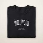 Wildwood Chicago Home 2026 Embroidered Crewneck — White Thread on Black
