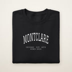 Montclare Chicago Home 2026 Embroidered Crewneck — White Thread on Black