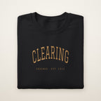 Clearing Chicago Embroidered Crewneck — Gold Thread on Black