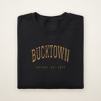 Bucktown Chicago embroidered crewneck sweatshirt, Black, gold embroidery
