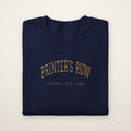 Printer's Row Chicago Embroidered Crewneck — Gold Thread
