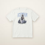 Caleb Williams Iceman Tee in White, flat lay on ivory