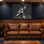 Caleb Williams "Jump Man" Canvas | Night Game Edition in a man cave