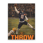 Caleb Williams "The Throw" Canvas Wall Art straight-on view