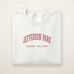 Jefferson Park Chicago Embroidered Crewneck — Red Thread