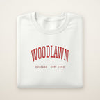Woodlawn Chicago Embroidered Crewneck — Red Thread