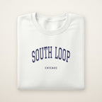 South Loop Chicago Embroidered Crewneck — Navy Thread