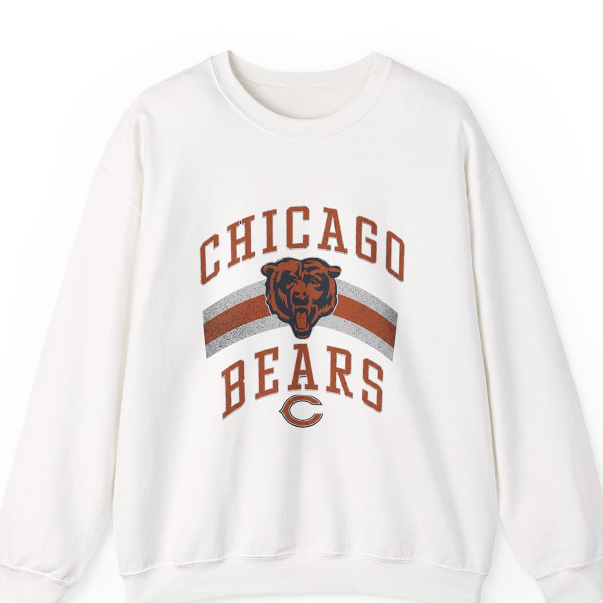 Chicago Bears Retro Crewneck Sweatshirt — white flat lay