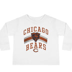 Vintage Chicago Bears Toddler Long-Sleeve T-Shirt — white flat lay