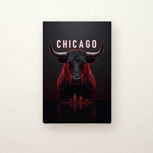 Madhouse on Madison Canvas hung on an ivory wall