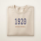 Chicago Football Embroidered Crewneck — 1920 in Sand, flat lay