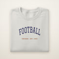 Chicago Football Embroidered Crewneck — Est. 1920 in Ash, flat lay