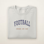 Chicago Football Embroidered Crewneck — Est. 1920 in Ash, flat lay