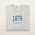 Chicago North Side Baseball Embroidered Crewneck — 1876 in Ash, flat lay