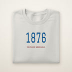 Chicago North Side Baseball Embroidered Crewneck — 1876 in Ash, flat lay