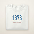 Chicago North Side Baseball Embroidered Crewneck — 1876 in White, flat lay