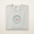 Chicago North Side Baseball Embroidered Crewneck — Club Crest in Ash, flat lay
