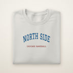 Chicago North Side Baseball Embroidered Crewneck — North Side in Ash, flat lay