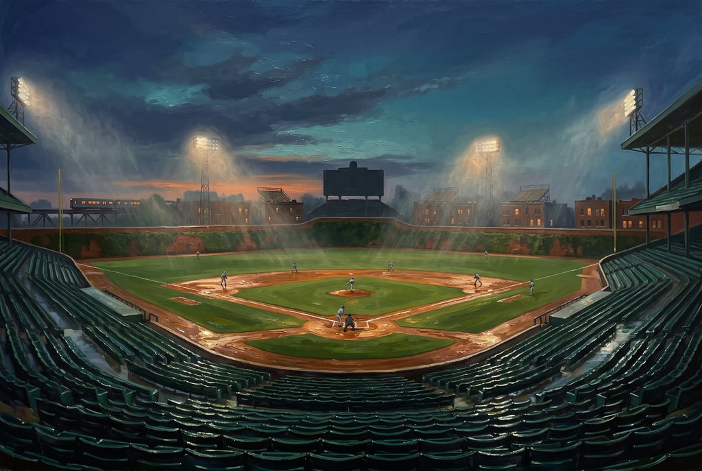 Chicago North Side ballpark painting, full artwork