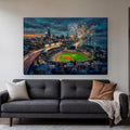 Chicago South Side Ballpark — Fireworks Night canvas on a living room wall