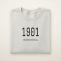 Chicago South Side Baseball Embroidered Crewneck — 1901 in Ash, flat lay