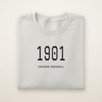 Chicago South Side Baseball Embroidered Crewneck — 1901 in Ash, flat lay