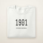 Chicago South Side Baseball Embroidered Crewneck — 1901 in White, flat lay