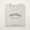 Chicago South Side Baseball Embroidered Crewneck — 35th & Shields in Ash, flat lay