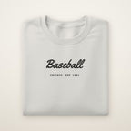 Chicago South Side Baseball Embroidered Crewneck — Baseball Script in Ash, flat lay
