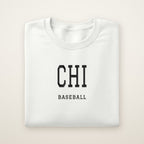 Chicago South Side Baseball Embroidered Crewneck — CHI in White, flat lay