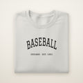 Chicago South Side Baseball Embroidered Crewneck — Est. 1901 in Ash, flat lay