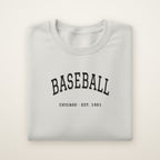 Chicago South Side Baseball Embroidered Crewneck — Est. 1901 in Ash, flat lay