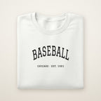 Chicago South Side Baseball Embroidered Crewneck — Est. 1901 in White, flat lay