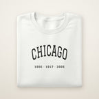 Chicago South Side Baseball Embroidered Crewneck — Title Years in White, flat lay