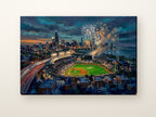 Chicago South Side ballpark canvas on a light wall